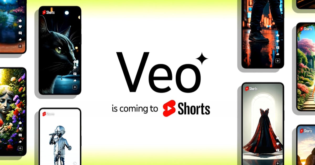 用 AI 生 Shorts 的時代來臨！YouTube 宣布平台整合影片模型「Veo」