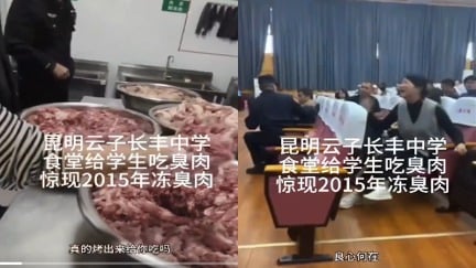 昆明中学“僵尸肉”事件发酵 领导傲慢激怒家长(图)